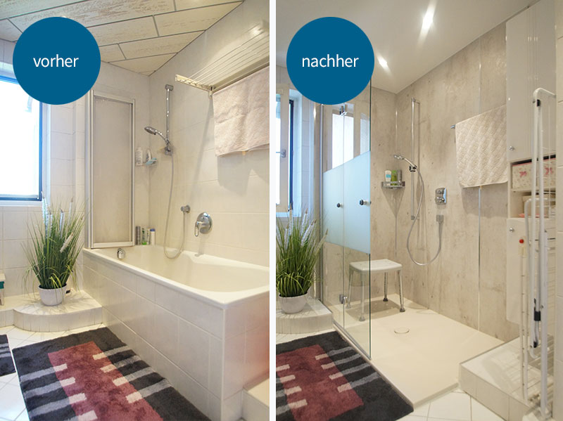 BAdezimmerrenovierung Innsburck - Dusche statt Badewanne